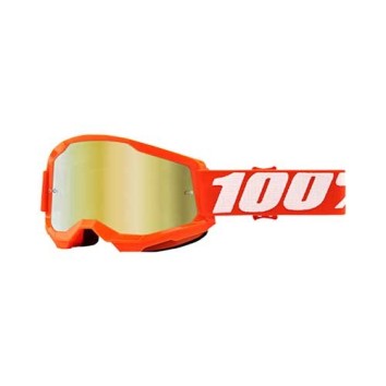 100% STRATA 2 Goggle Orange - Mirror Gold Lens